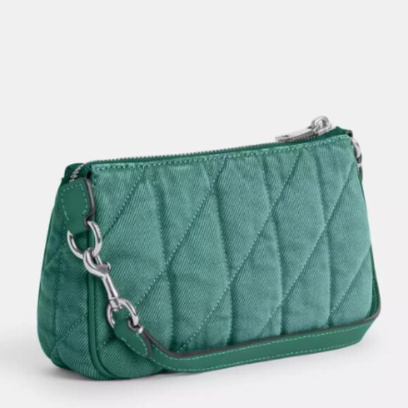 Coach Green Quilted Shoulder Bag - Picture 2 of 6
